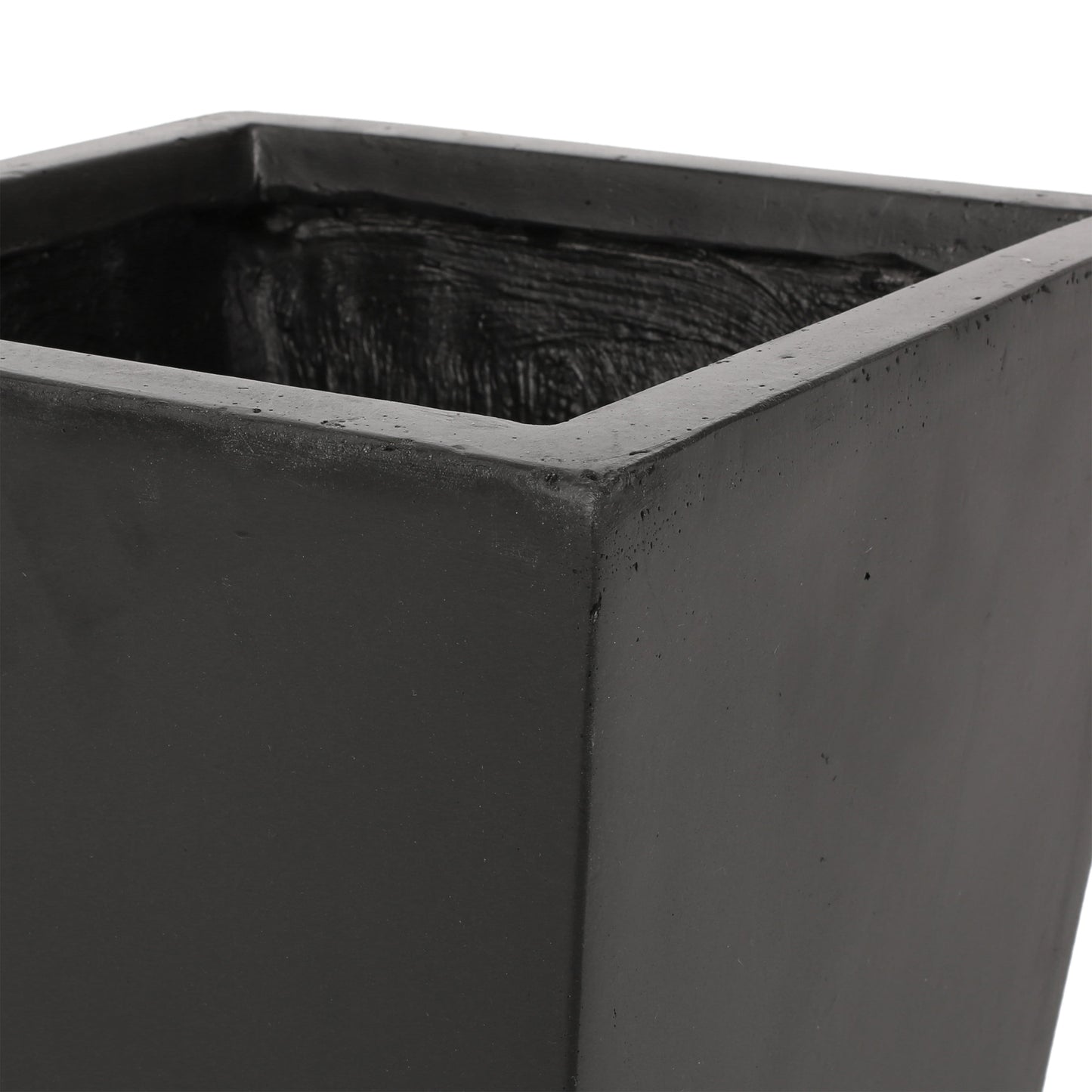 13" Outdoor Modern MGO Small Cast Stone Planter