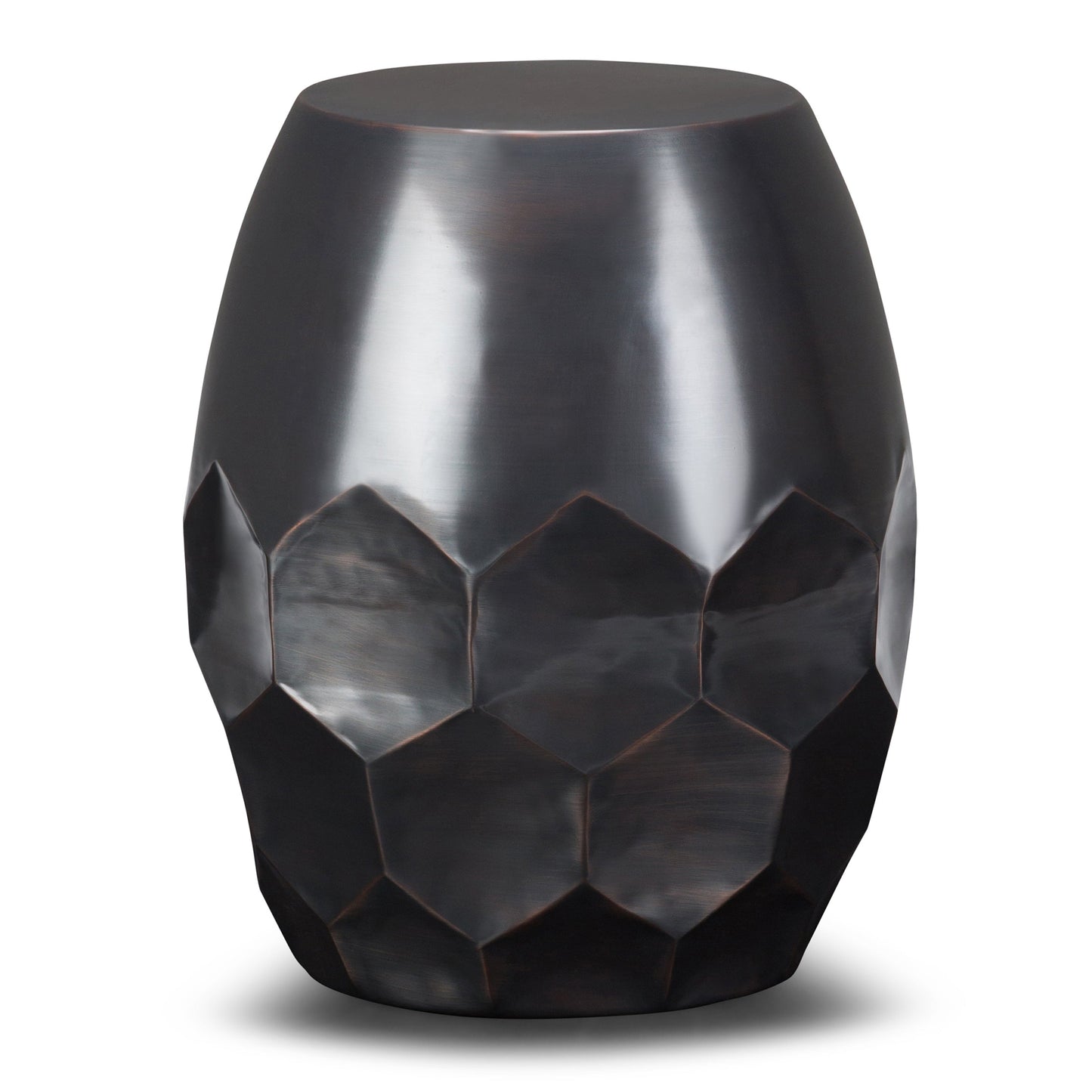 Flanigan 16 Inch Wide Metal Accent Table in Antique