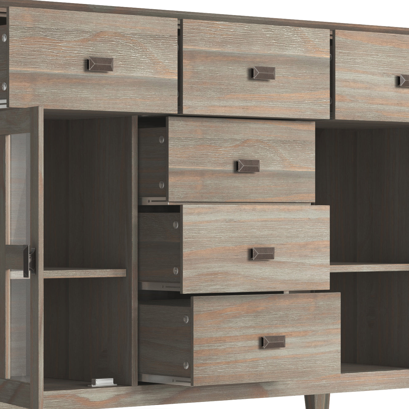 Artisan Solid Wood Sideboard Buffet in Distressed