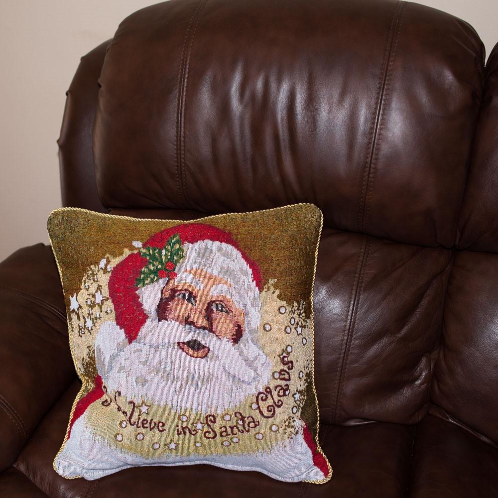 Set of 2 Believe in Santa Christmas Cushion Throw Pillow Covers
