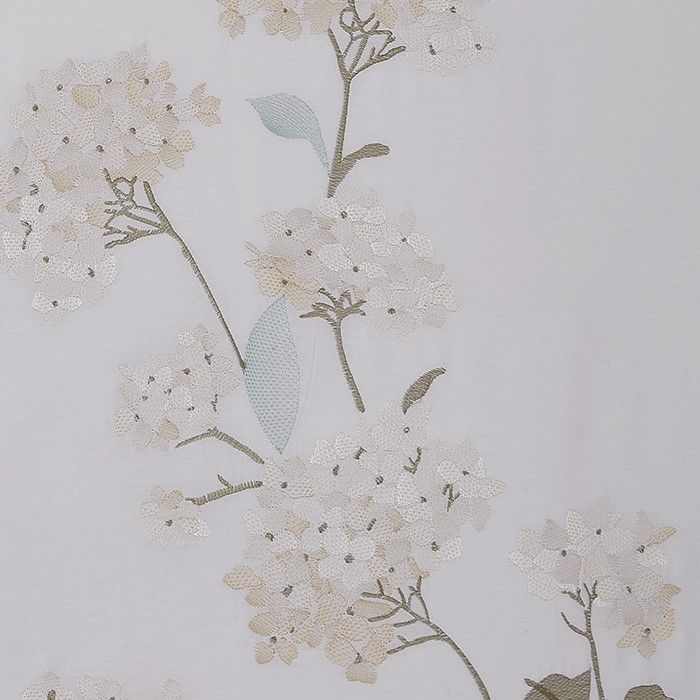 Hydrangea 100% Cotton Embroidered Duvet Cover Set