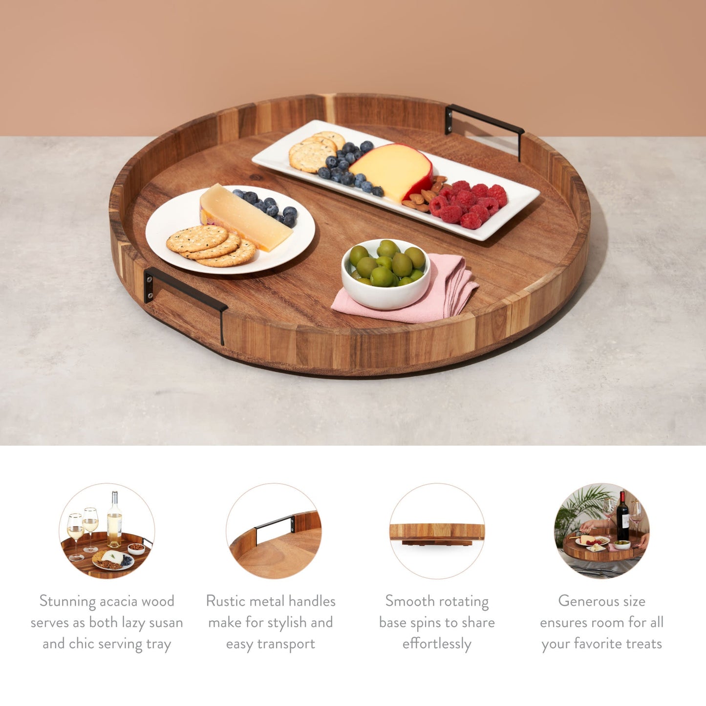 Acacia Lazy Susan