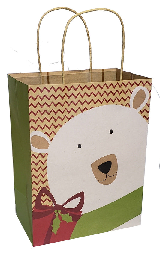 Medium Kraft Gift Bag - Polar Bear