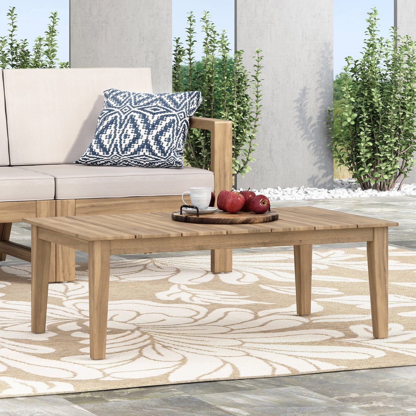 Acacia Wood Outdoor Coffee Table