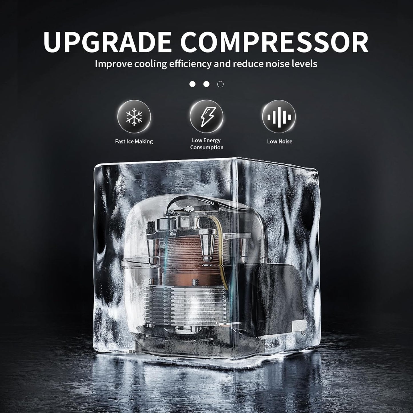 Ice Makers Countertop,26.5Lbs/24H,Self-Cleaning Portable Ice Maker Machine with HandleZ4701