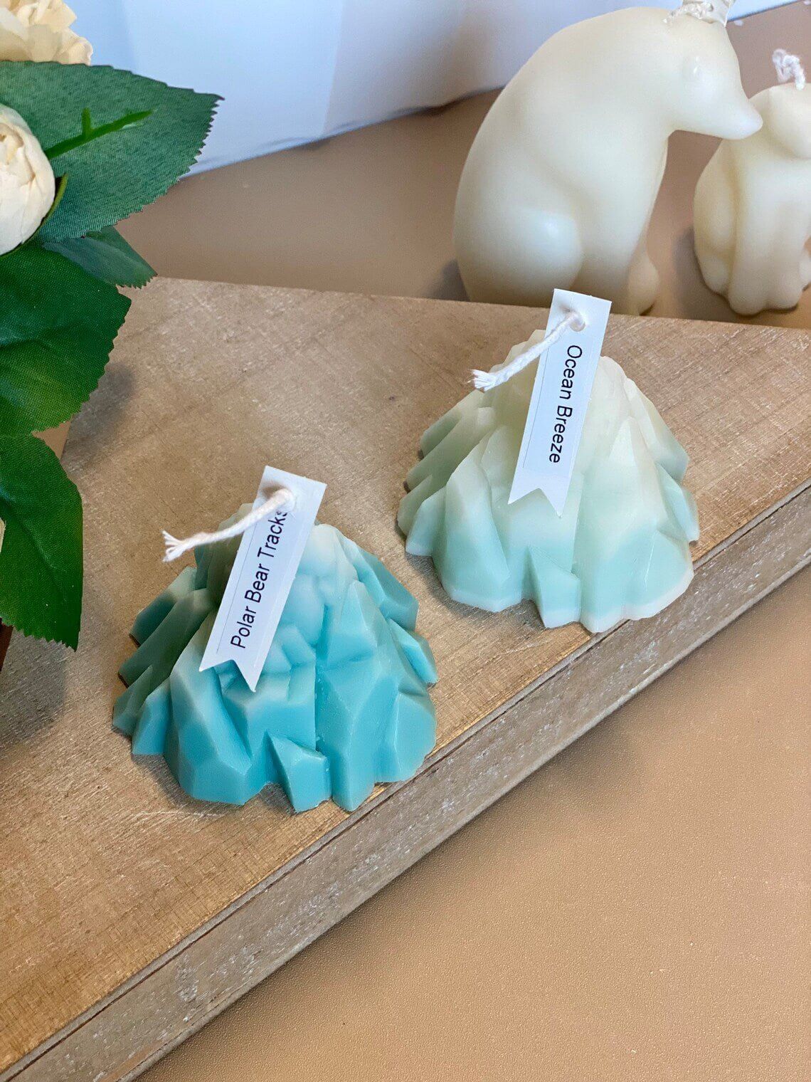 Handmade Iceberg Candle — Sculpted Elegance in Light