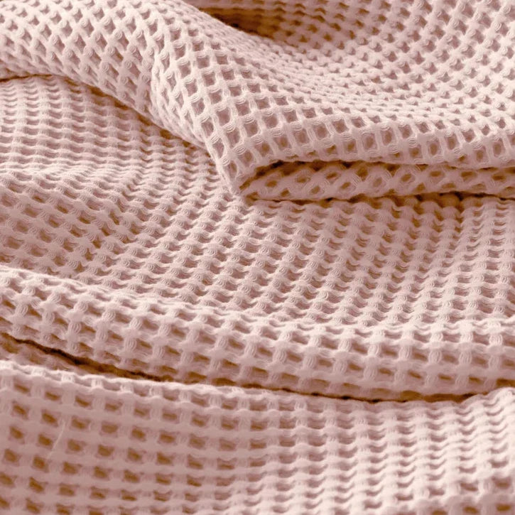 Chunky Waffle-Weave Turkish Organic-Cotton Blanket or Throw