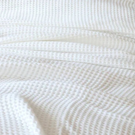 Chunky Waffle-Weave Turkish Organic-Cotton Blanket or Throw