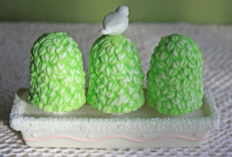 Easter Accessories by Department 56. Three Topiaries with Bird Figurine. Collectibles.