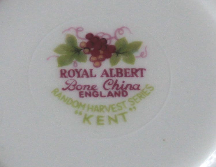 Vintage Royal Albert Bone China Cup and Saucer: Harvest Grapes Design