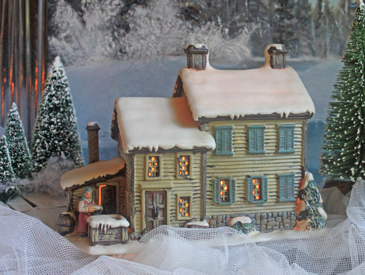 Christmas Village House Potterville Train Station