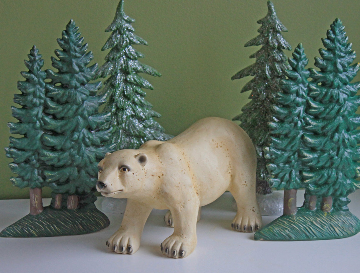 Large White Bunny Rabbit Figurine. Cute Reclining Plump Bunny for Easter and Spring Celebration. Modern Farmhouse. Rustic House Decor.