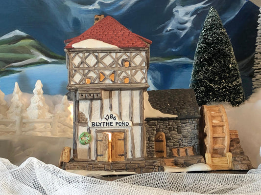 Christmas Village House Department 56 Blythe Pond 1786 Water Mill.