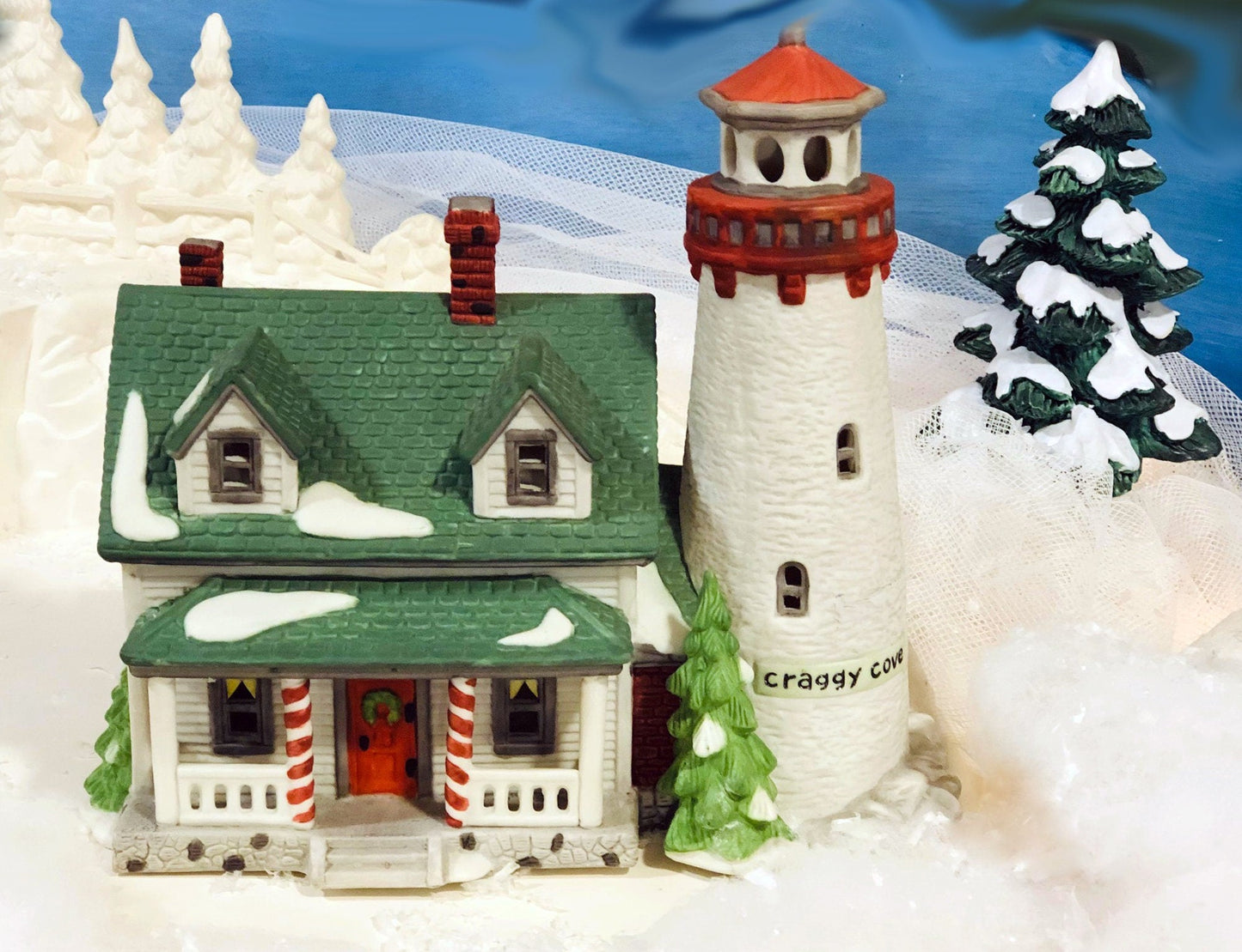 Lighthouse by Department 56. Craggy Cove New England Village Series.