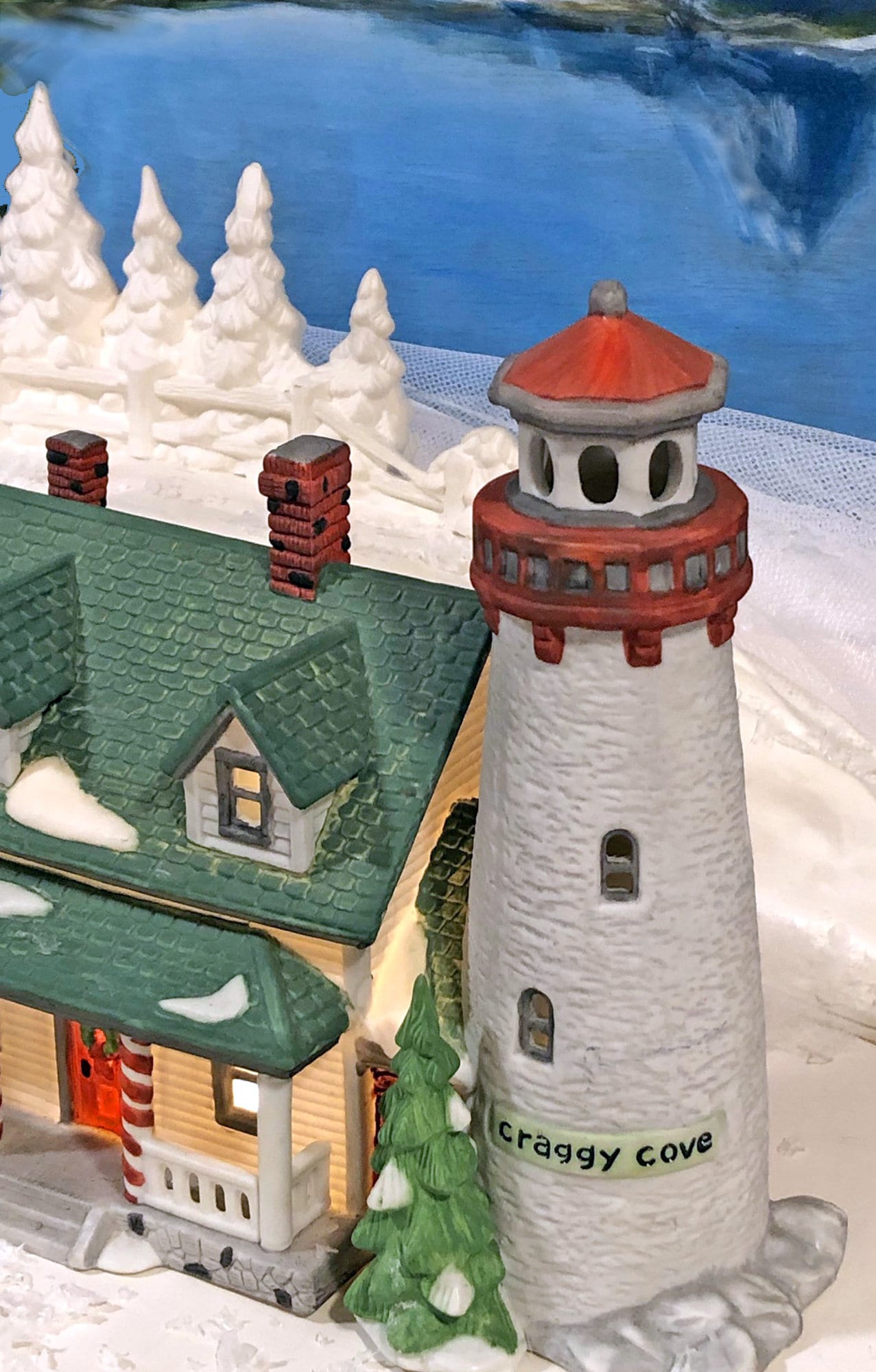 Lighthouse by Department 56. Craggy Cove New England Village Series.