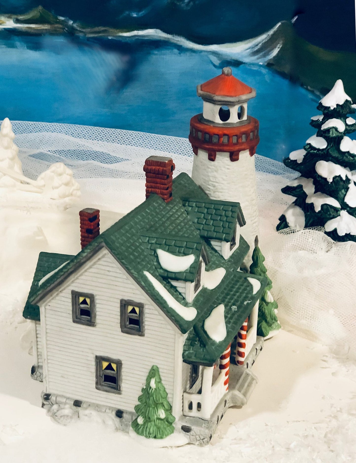 Lighthouse by Department 56. Craggy Cove New England Village Series.