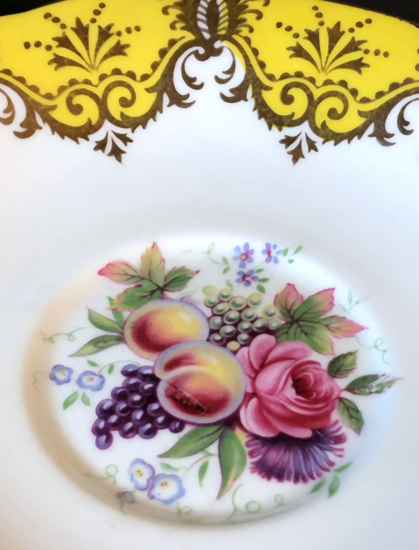 Tea Cup and Saucer by Paragon Made in England in Yellow, Gold, Pink.