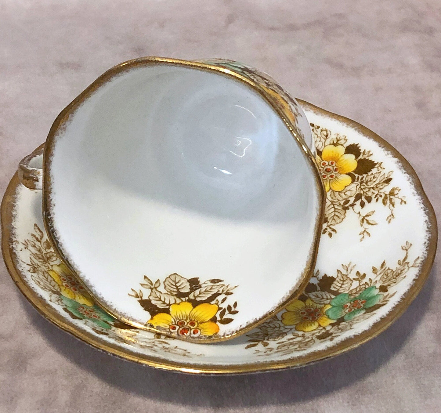 Vintage Cup and Saucer by Melba China Co.  Fine Grade Tea Set Made in England.