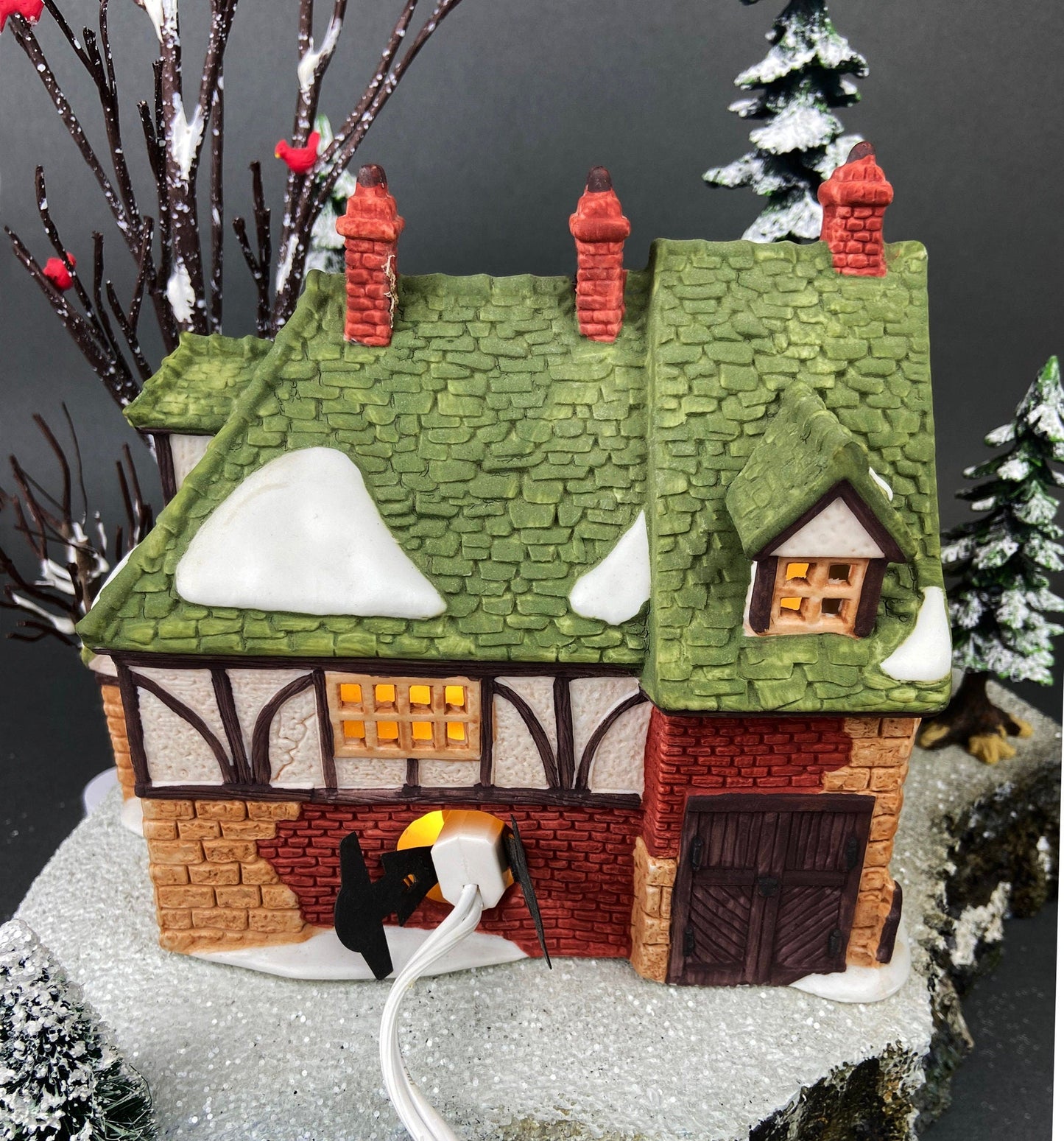 Christmas Village House by Department 56. New England Village Series. Illuminated Nicholas Nickleby Cottage.
