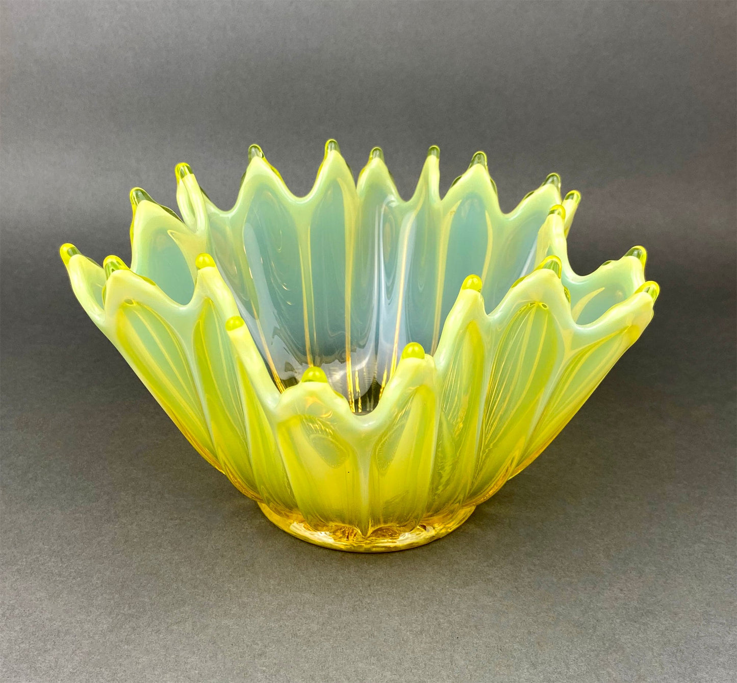 Large Crystal Footed Bowl. Clear Cut Crystal Centerpiece Serving Dish. Most Likely Waterford. Fine Dining. Elegant Fruit Bowl.