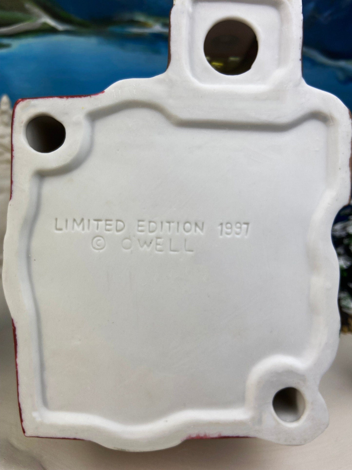 Christmas Village Accessories by O'Well. Illuminated Curiosity Shop.  Porcelain Lighted House.