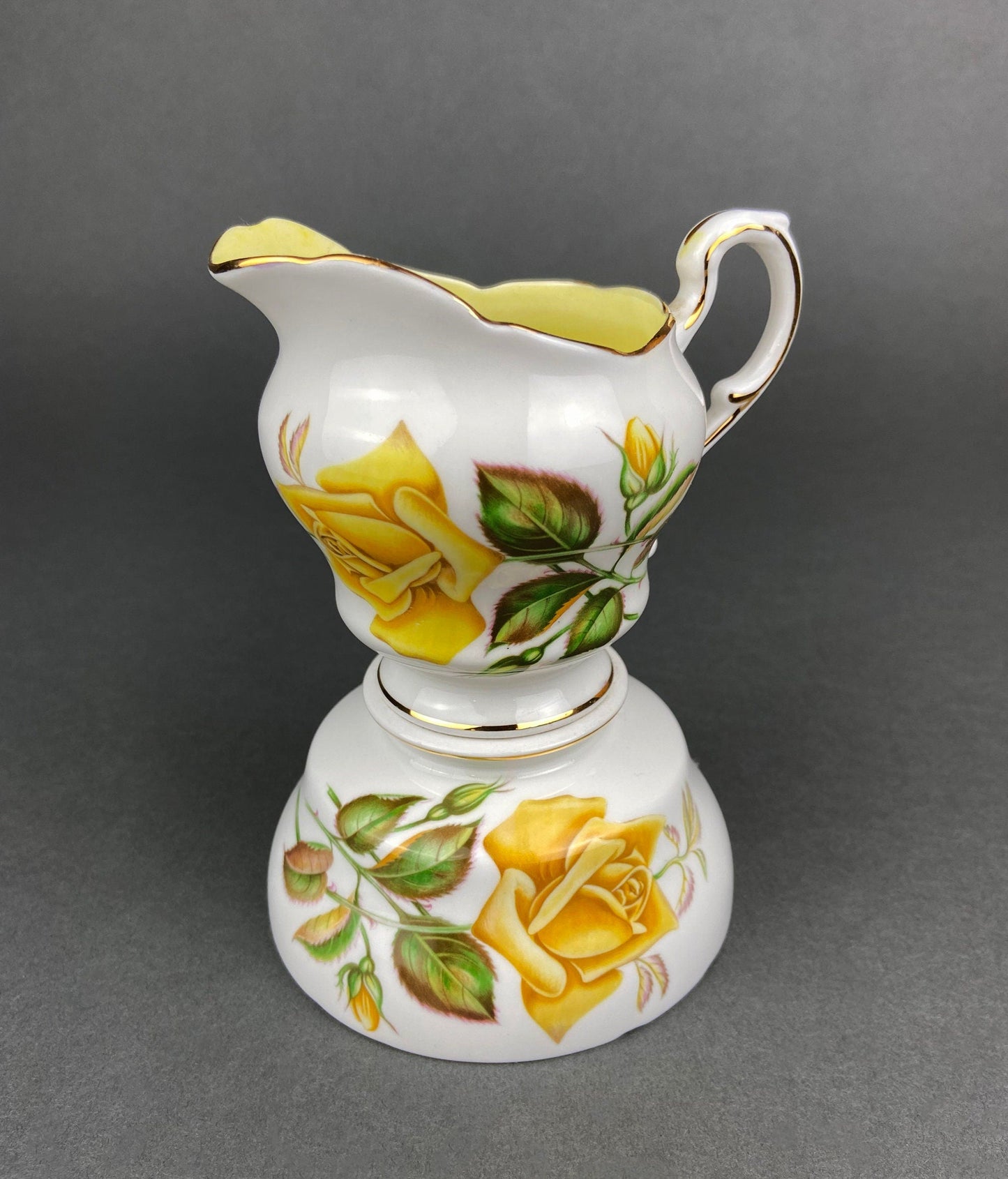 Vintage Creamer and Sugar Bowl with Lid.  Paragon Fine Bone China. By Appointment to Her Majesty The Queen Potters. Made in England.