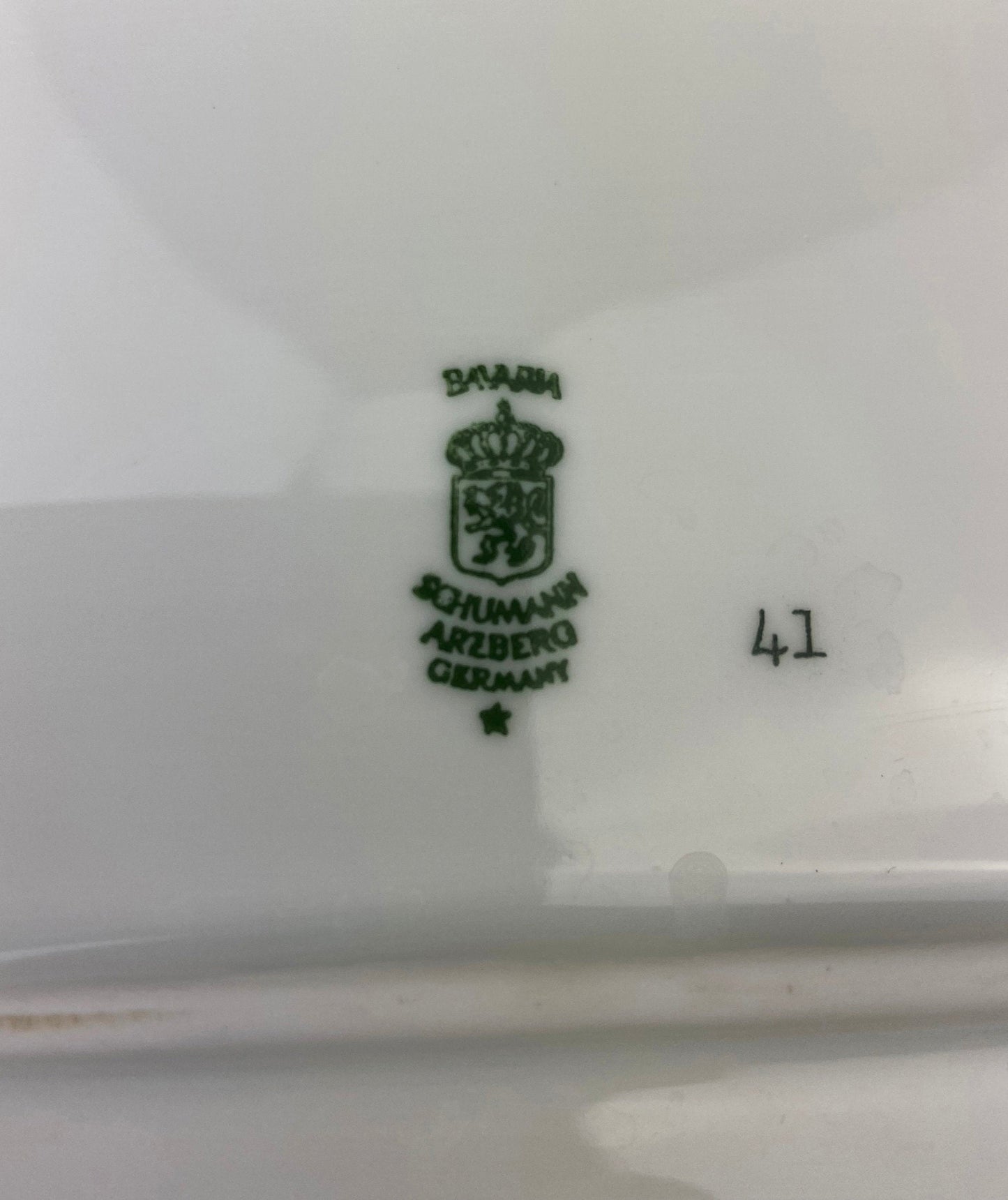 Vintage Serving Platter. Fine Porcelain Serving Dish by Schumann Arzberg, Germany.  White Tableware with Gold Rime and Detailing..