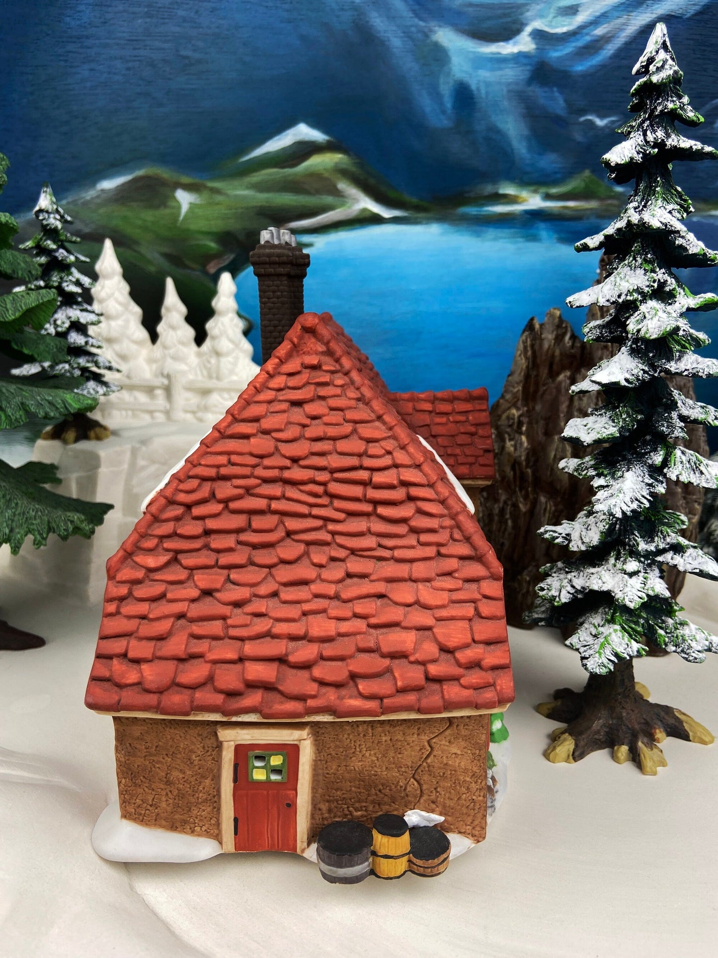 Christmas Village Accessories by Department 56.  Illuminated Chop Shop.  Dickens Village Series.