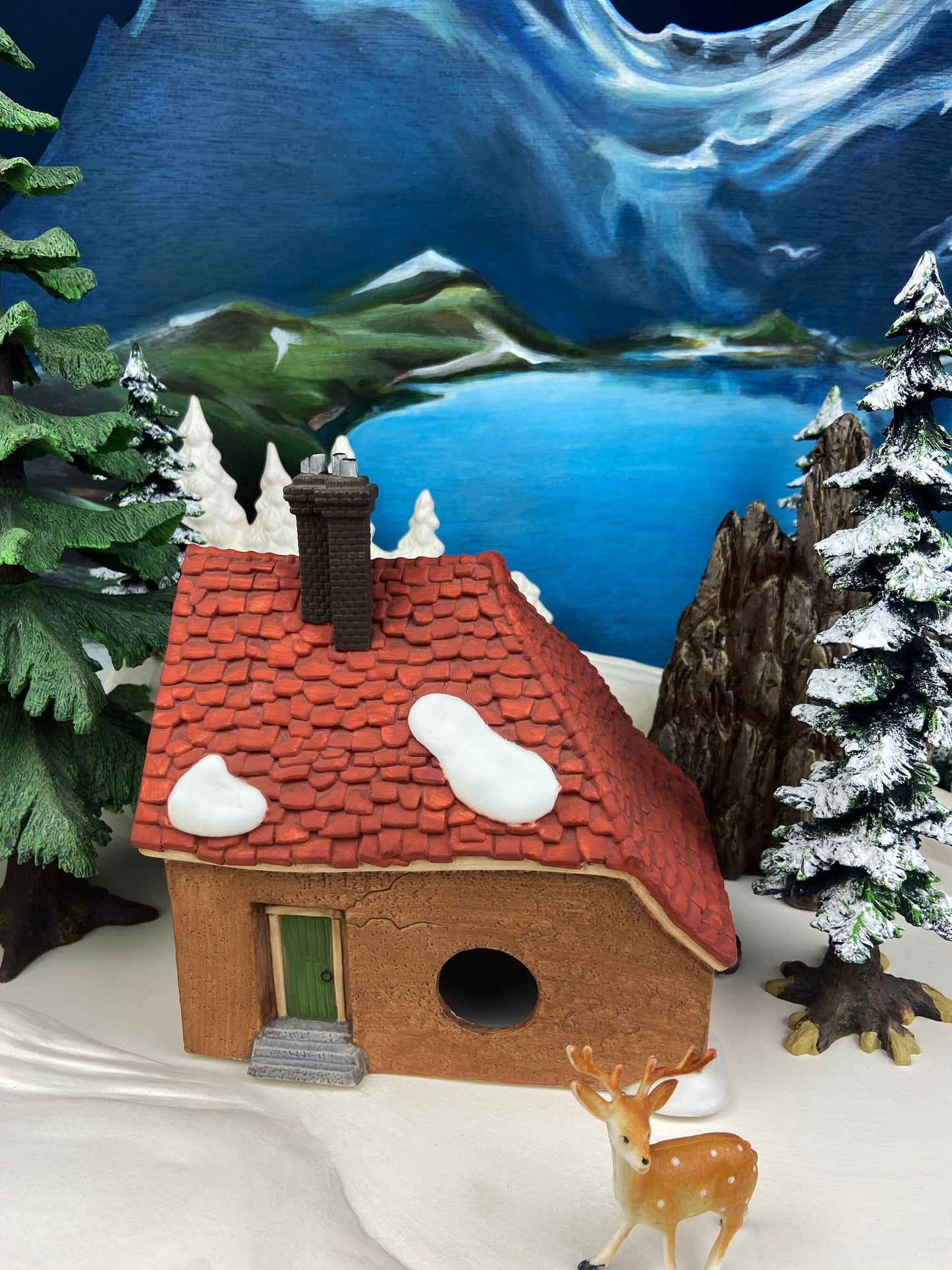 Christmas Village Accessories by Department 56.  Illuminated Chop Shop.  Dickens Village Series.