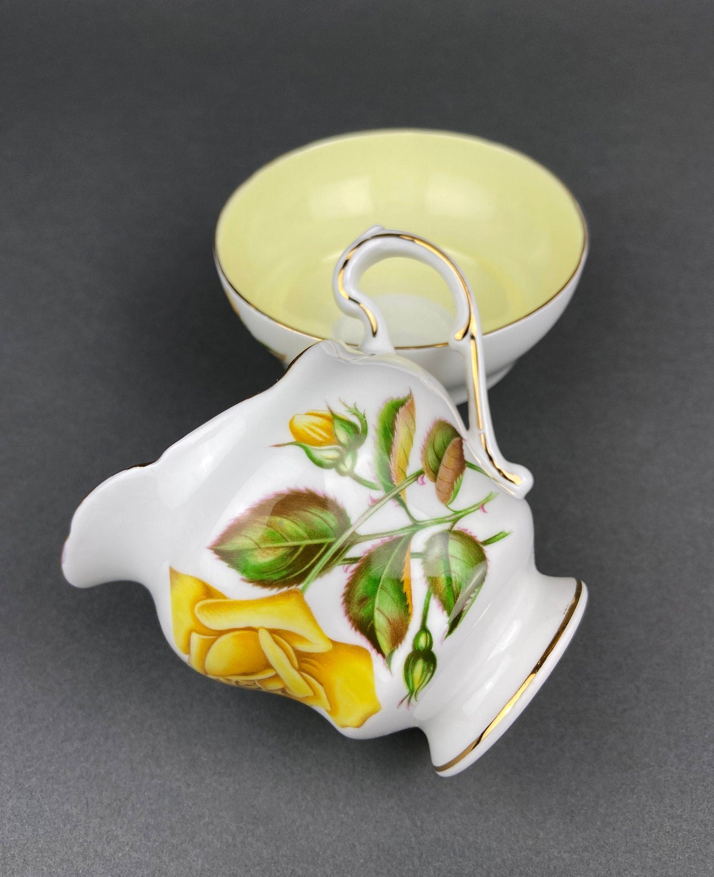 Vintage Creamer and Sugar Bowl with Lid.  Paragon Fine Bone China. By Appointment to Her Majesty The Queen Potters. Made in England.