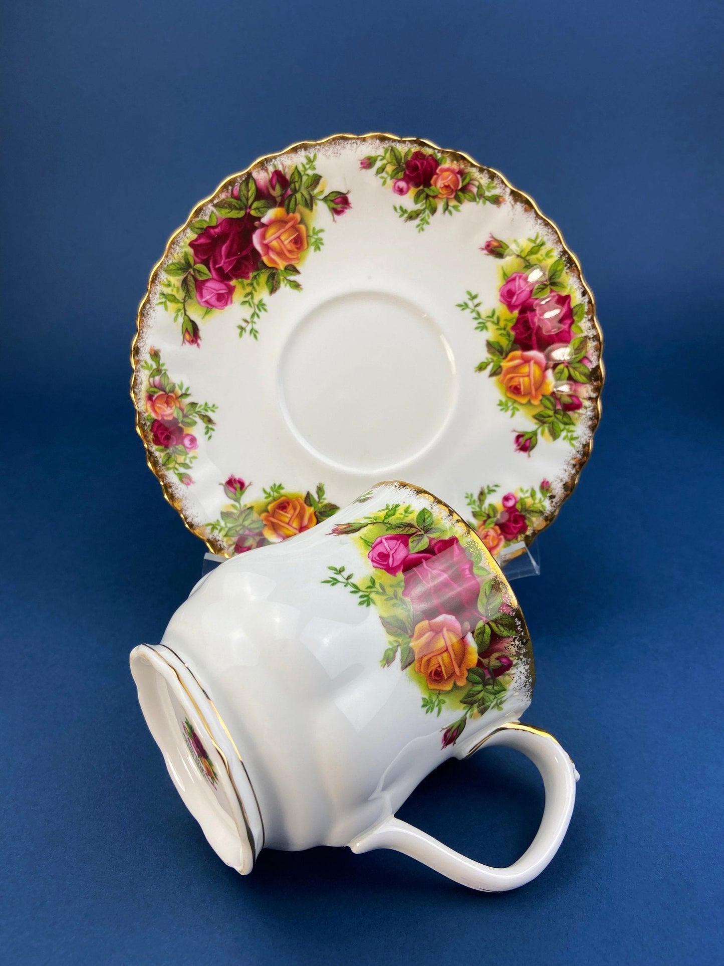 Royal Albert Dessert Plate. Old Country Roses Motif.  Fine Dining.  Gift for Her.