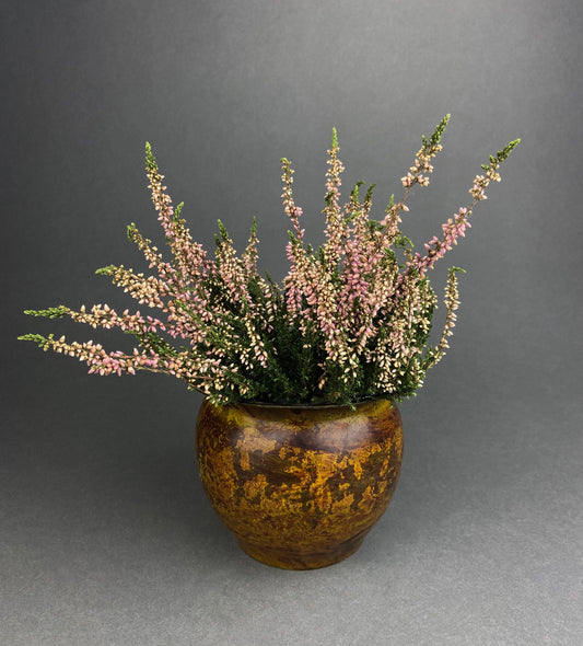 Vintage Brass, Hand Hammered Flower Pot/Vase. Hand Pounded Container. Rustic Home Decor. In House Herb Garden.