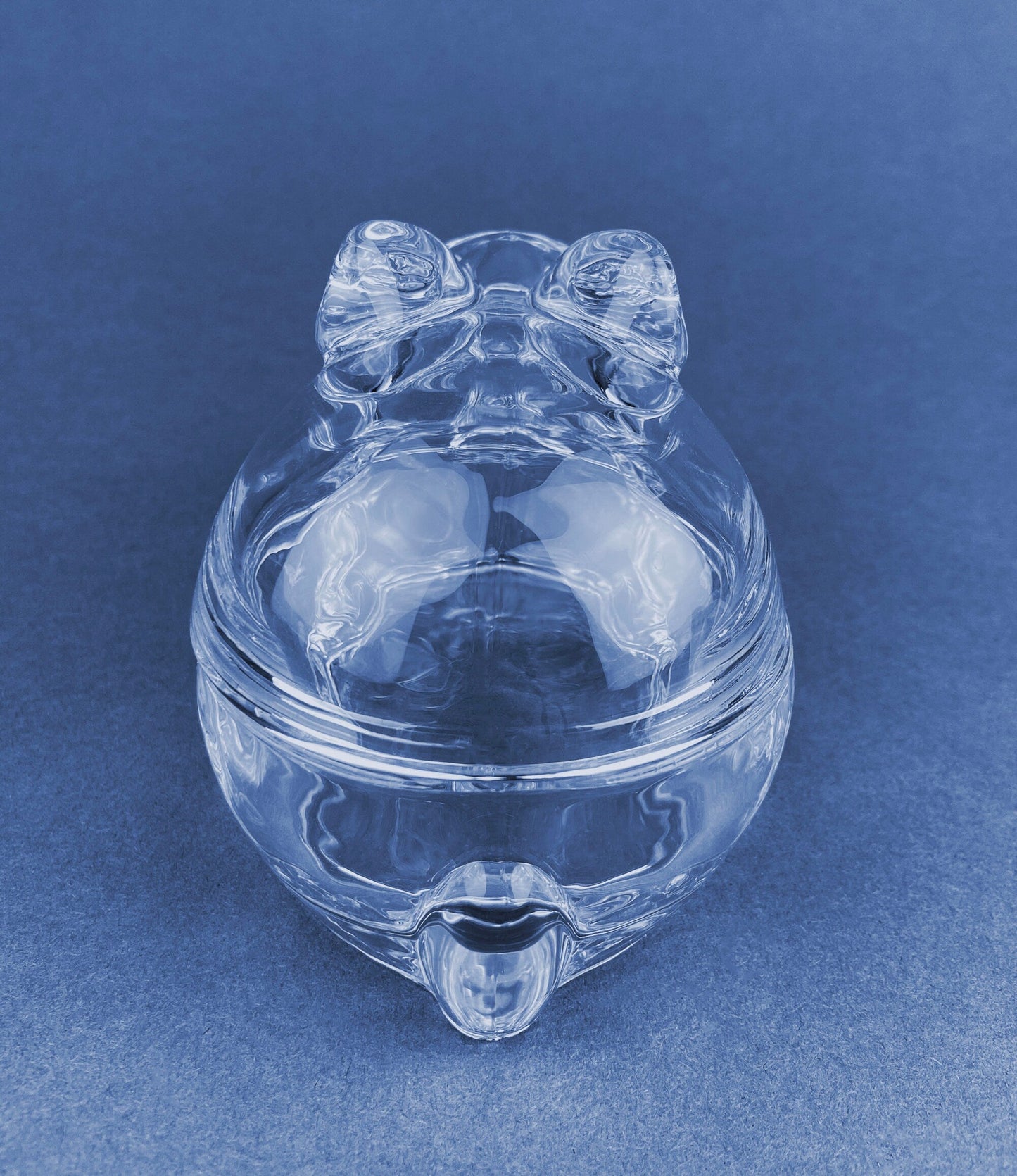 Glass Bunny Butter Dish.  Clear Glass Jar Shaped Like Rabbit. Trinket Box. Spring/Easter Celebration. Collectible Glass.