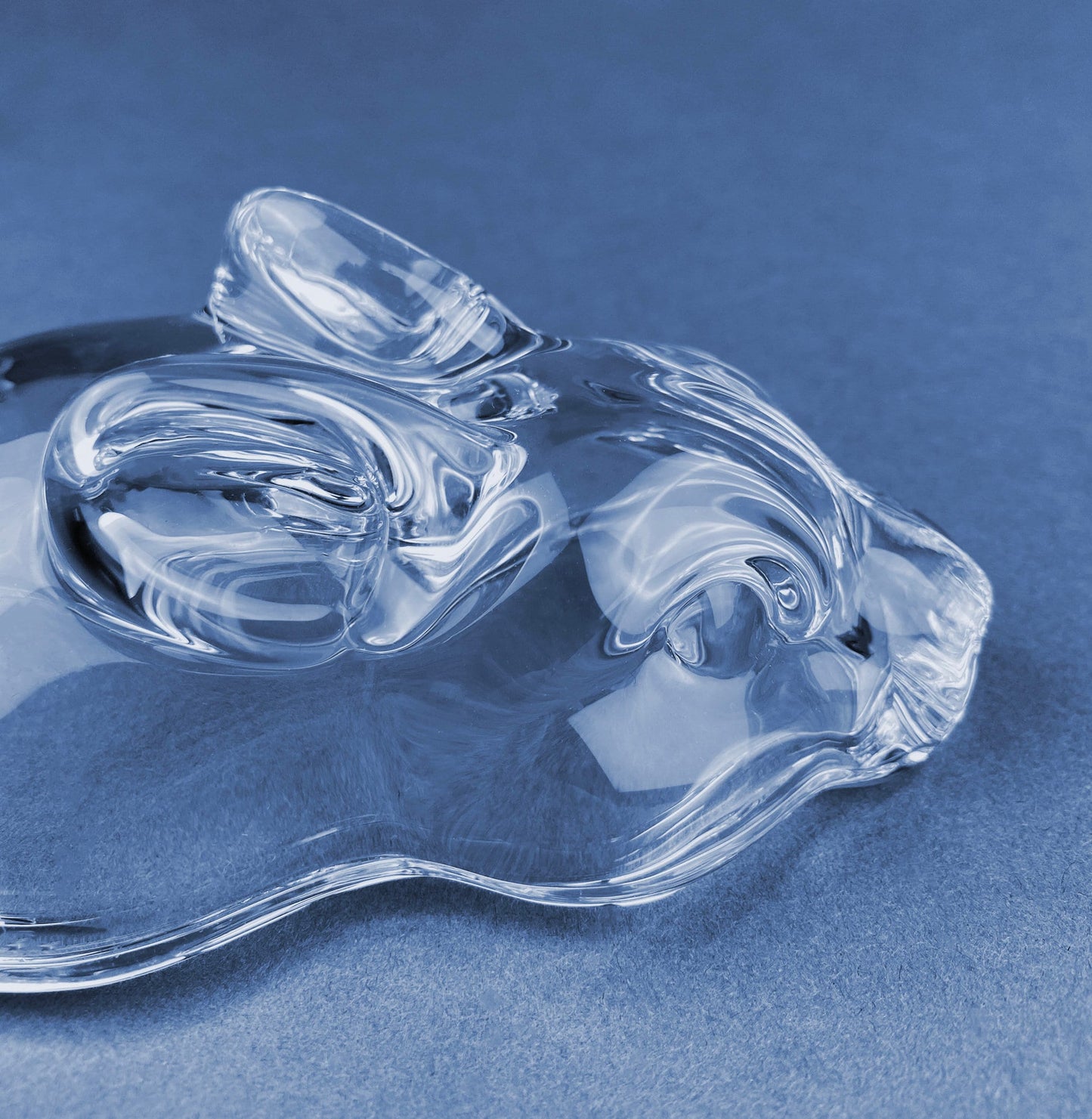 Glass Bunny Butter Dish.  Clear Glass Jar Shaped Like Rabbit. Trinket Box. Spring/Easter Celebration. Collectible Glass.