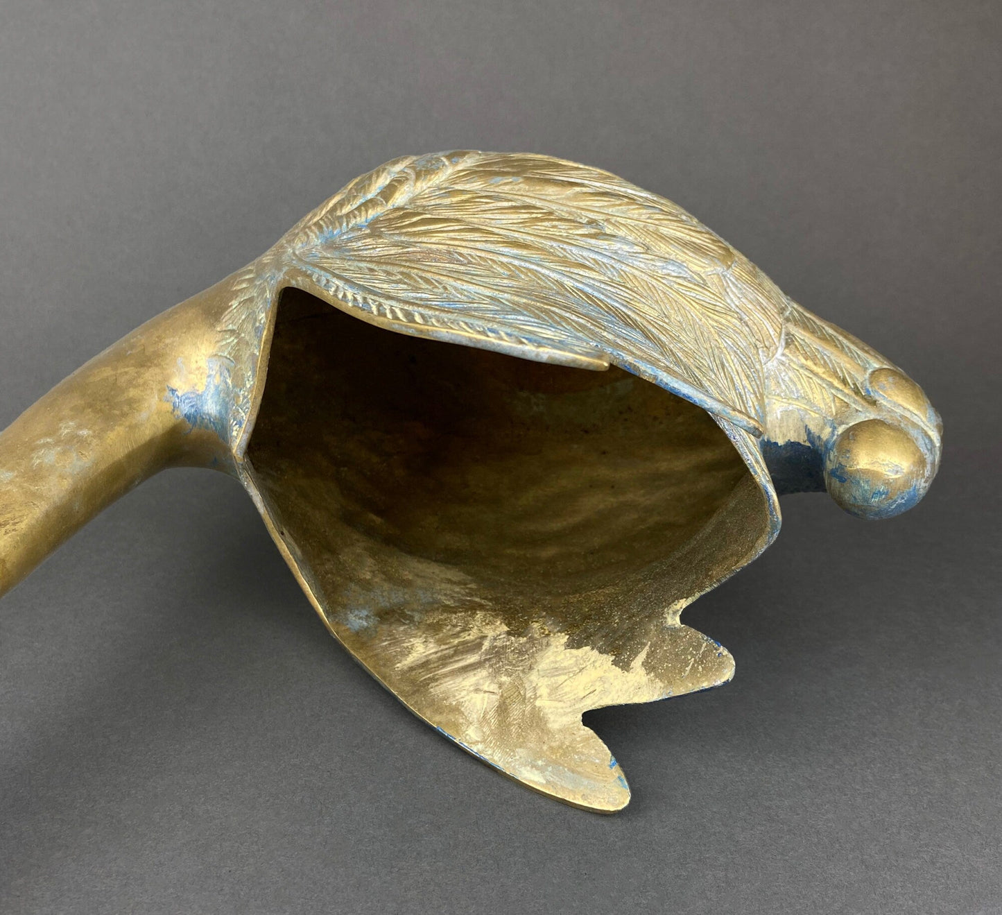 Brass Swan-Shaped Herb Planter.