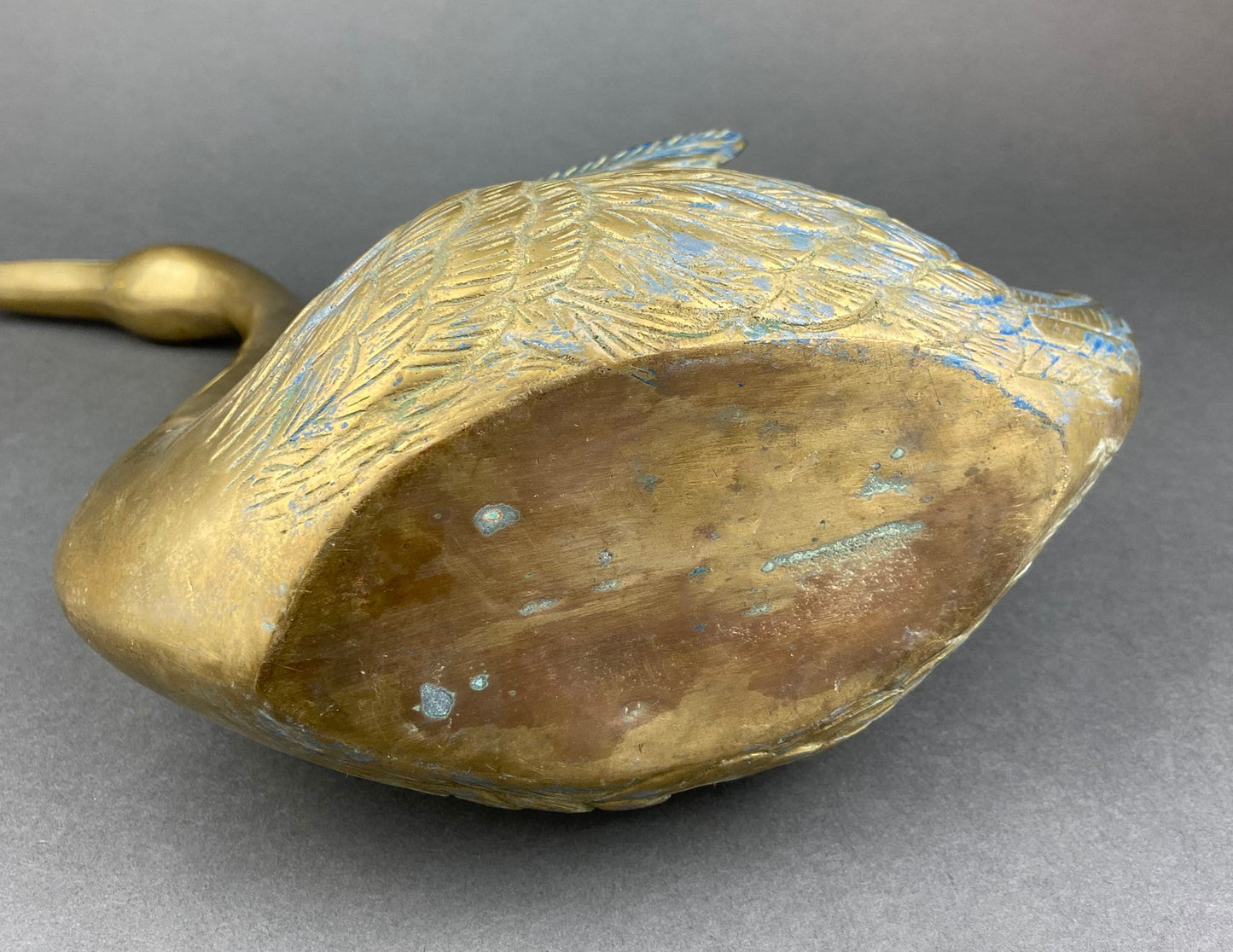 Brass Swan-Shaped Herb Planter.