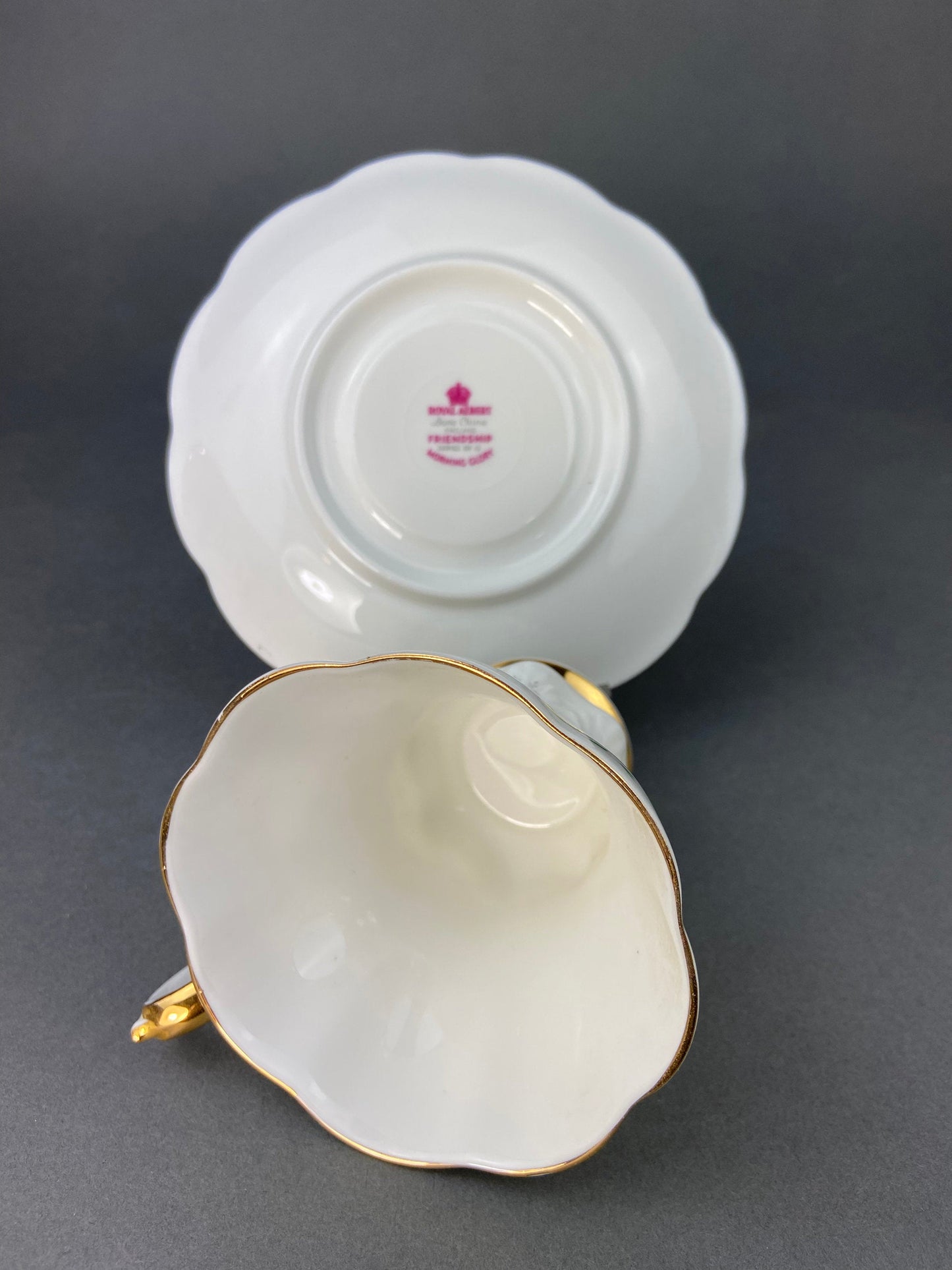 Vintage Royal Albert Tea Cup and Saucer: Bone China Morning Glory, Made in England