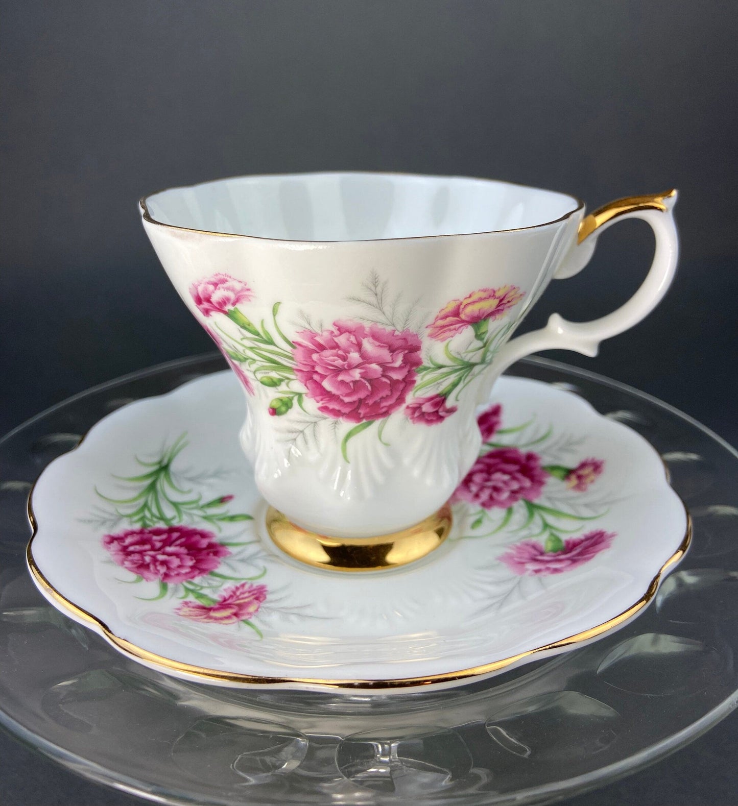 Vintage Royal Albert Tea Cup and Saucer: Bone China Morning Glory, Made in England
