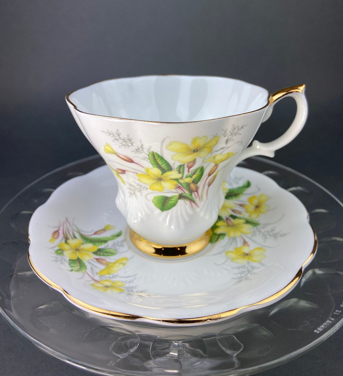 Vintage Royal Albert Tea Cup and Saucer: Bone China Morning Glory, Made in England