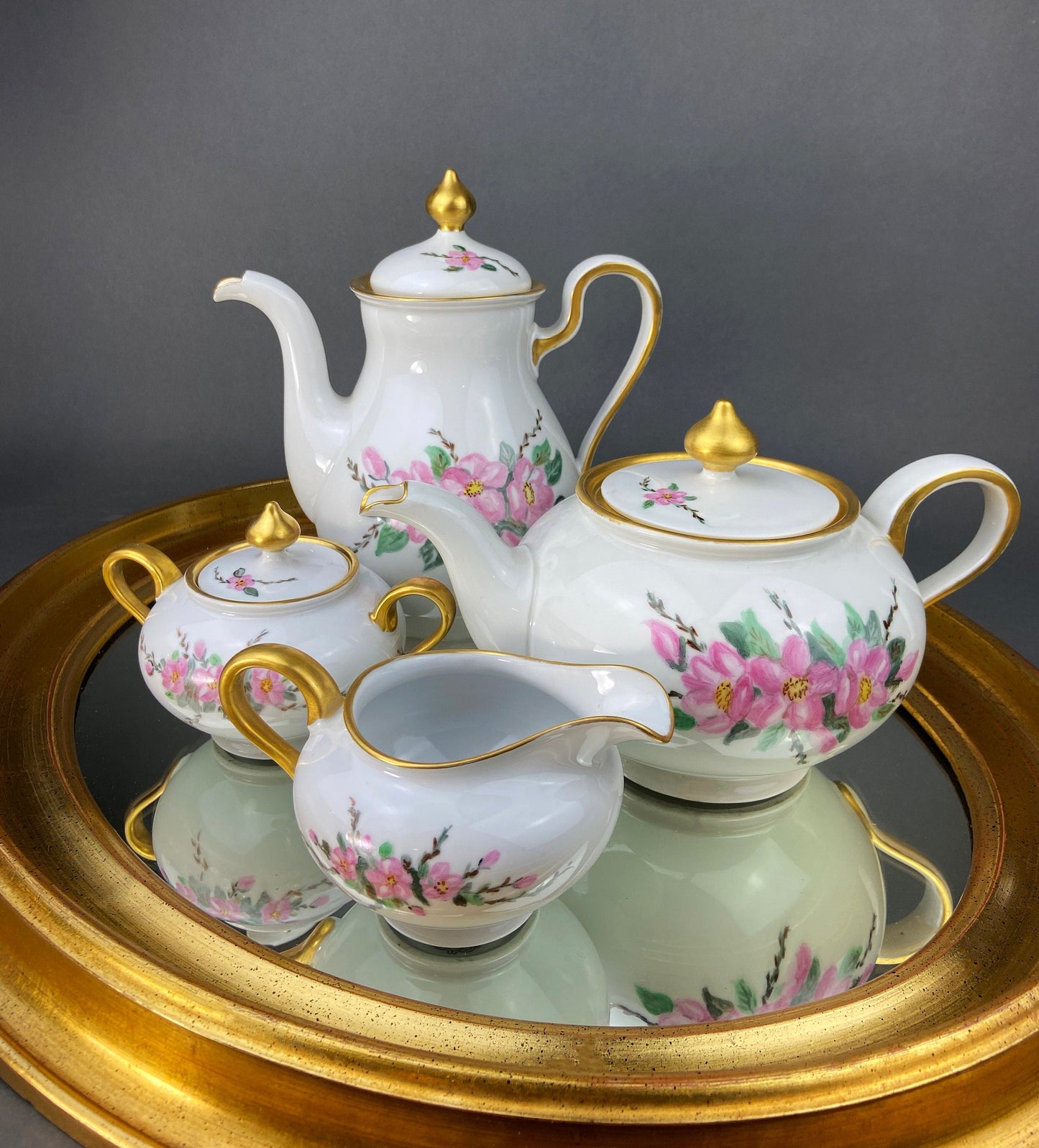 Vintage White Tea Pot and Sugar Bowl. Real English Ironstone by WM Adams and Sons. Micratex, England.