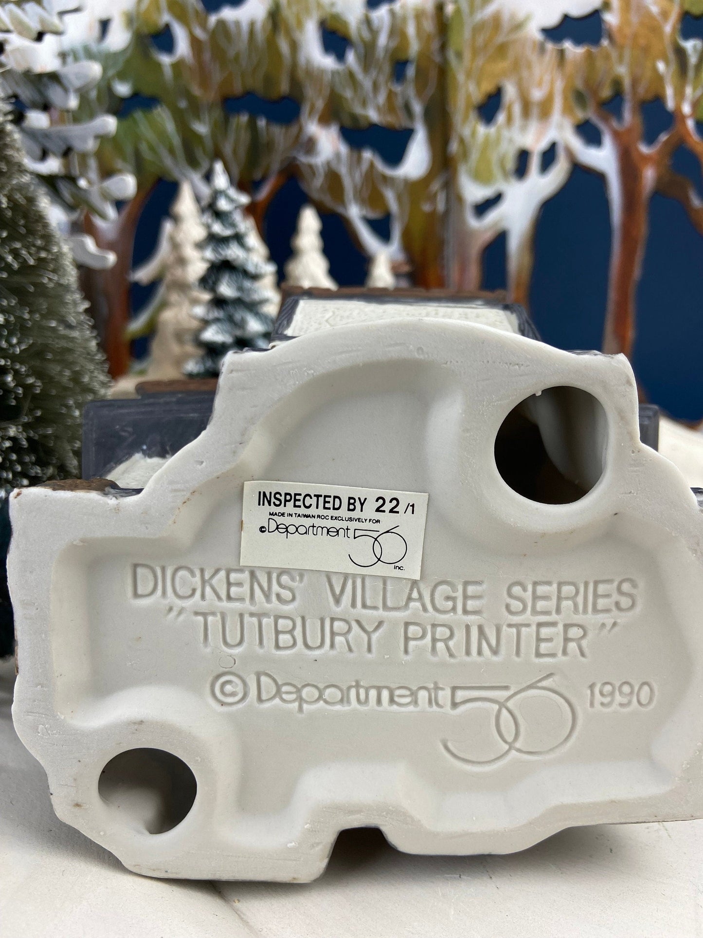 Tutbury Printer Christmas Village House by Dept 56.  Illuminated Christmas Village House. Dickens Village Series. Holiday Decor.