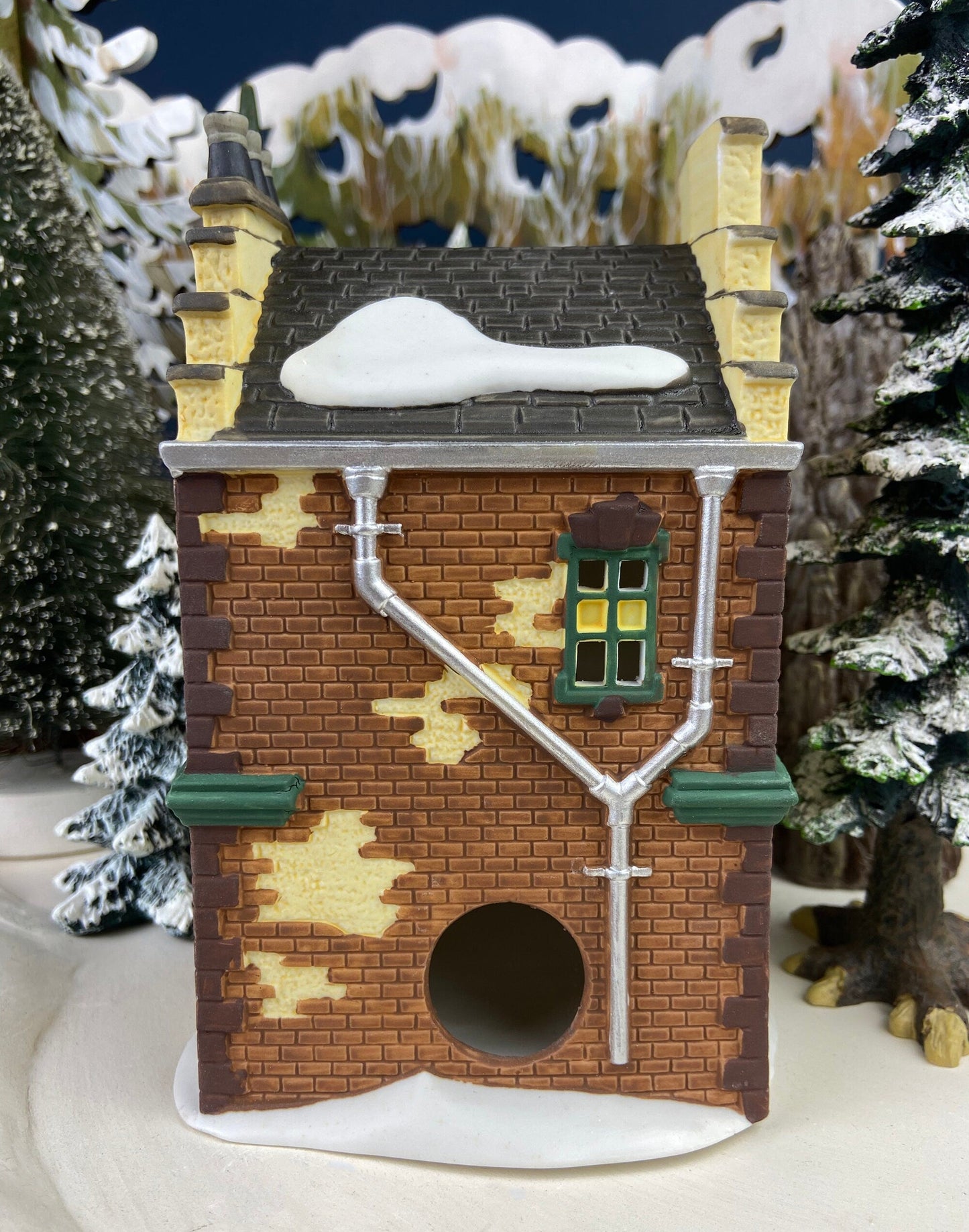 Department 56 Illuminated Christmas Village House. Faversham Lamps & Oil. Wicking, Whale Coal Oil, Glass Chimneys. Dicken's Village Series.