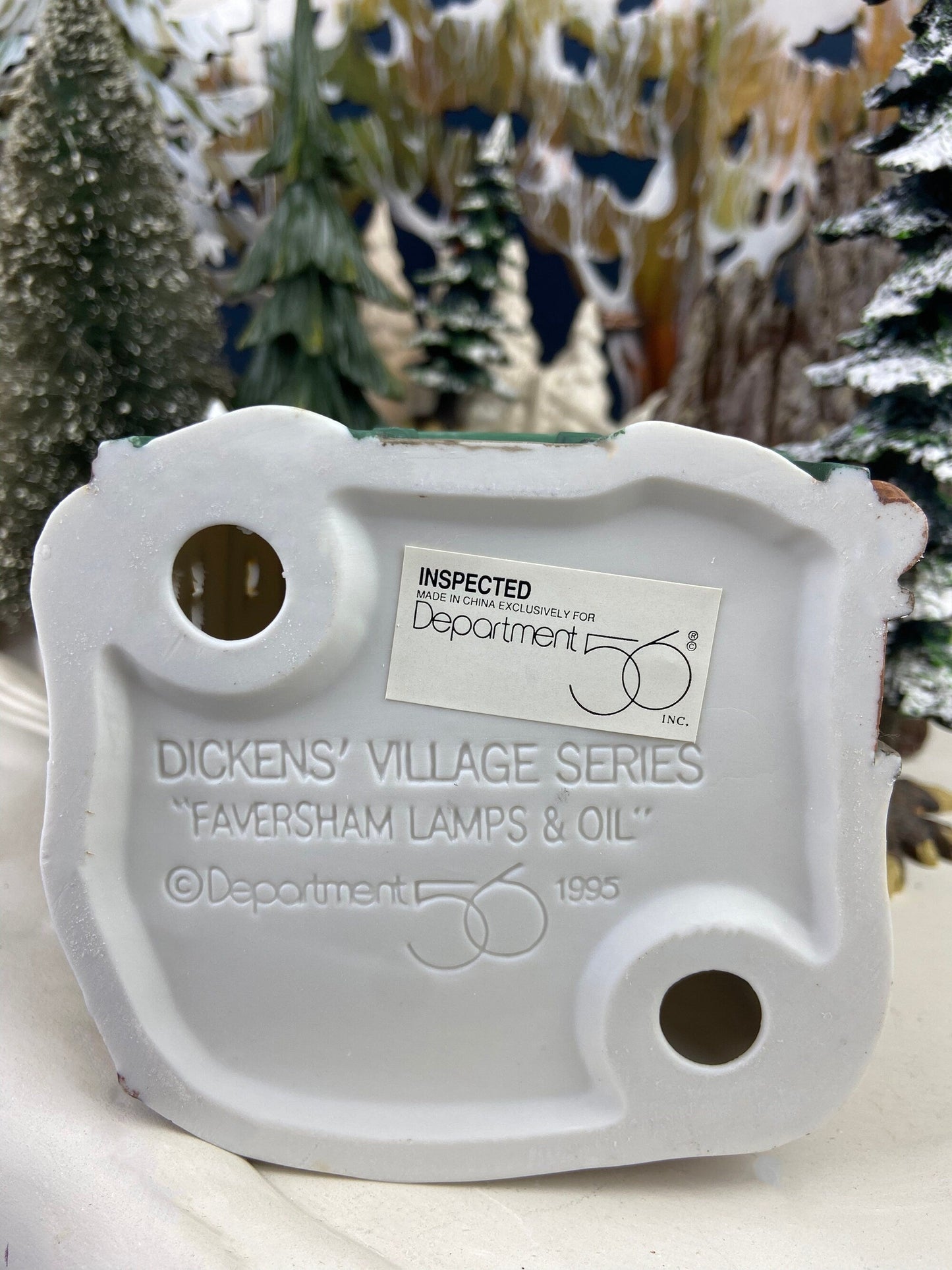 Department 56 Illuminated Christmas Village House. Faversham Lamps & Oil. Wicking, Whale Coal Oil, Glass Chimneys. Dicken's Village Series.