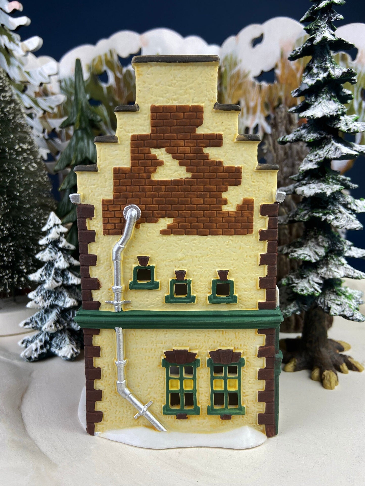 Department 56 Illuminated Christmas Village House. Faversham Lamps & Oil. Wicking, Whale Coal Oil, Glass Chimneys. Dicken's Village Series.