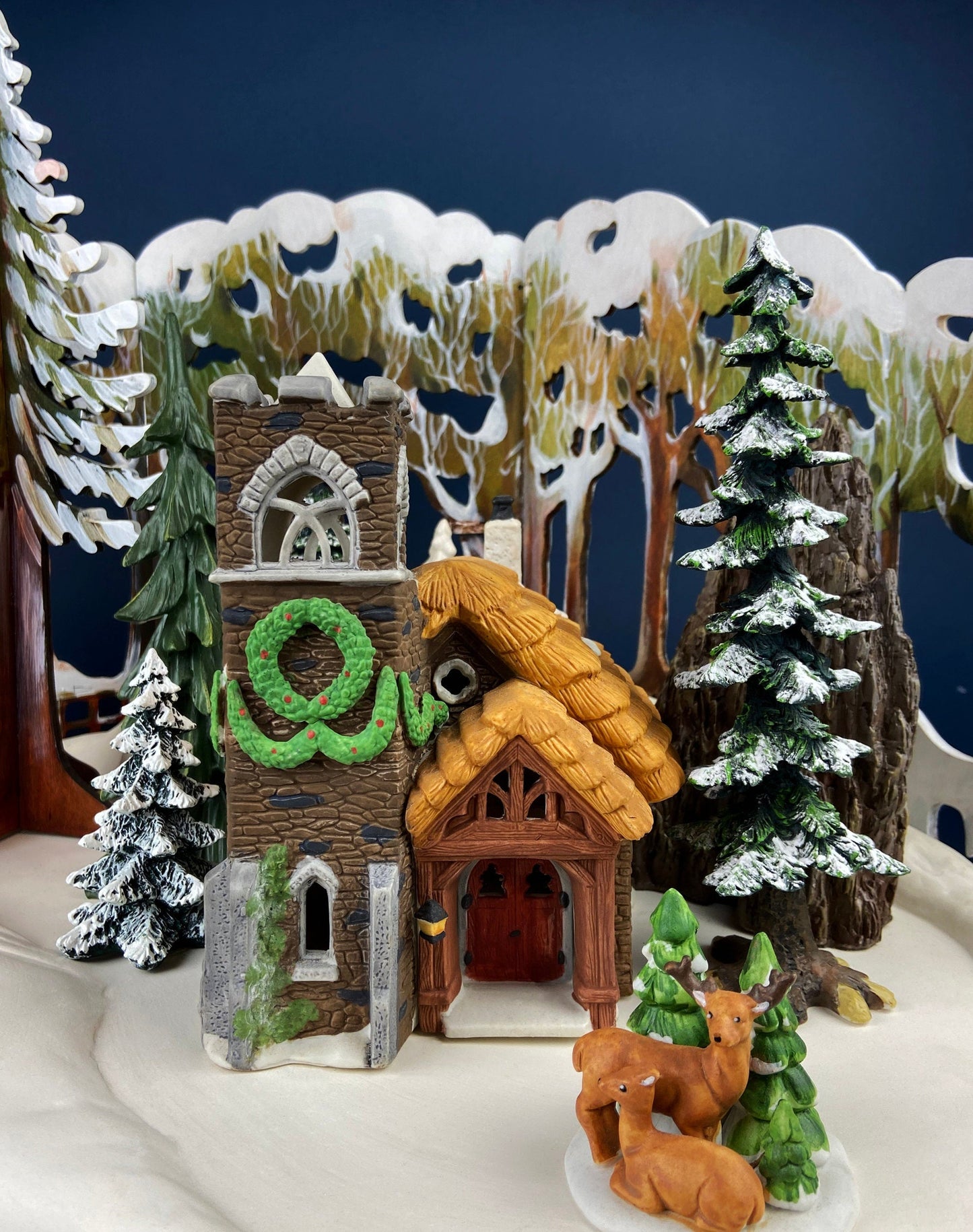 Ivy Glen Church by Department 56. Dicken's Village Series. Porcelain Illuminated House.  Christmas Village Accessories.