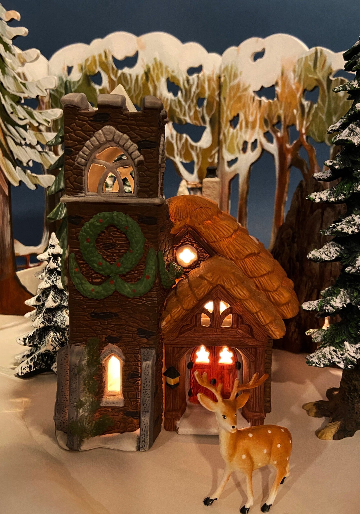 Ivy Glen Church by Department 56. Dicken's Village Series. Porcelain Illuminated House.  Christmas Village Accessories.