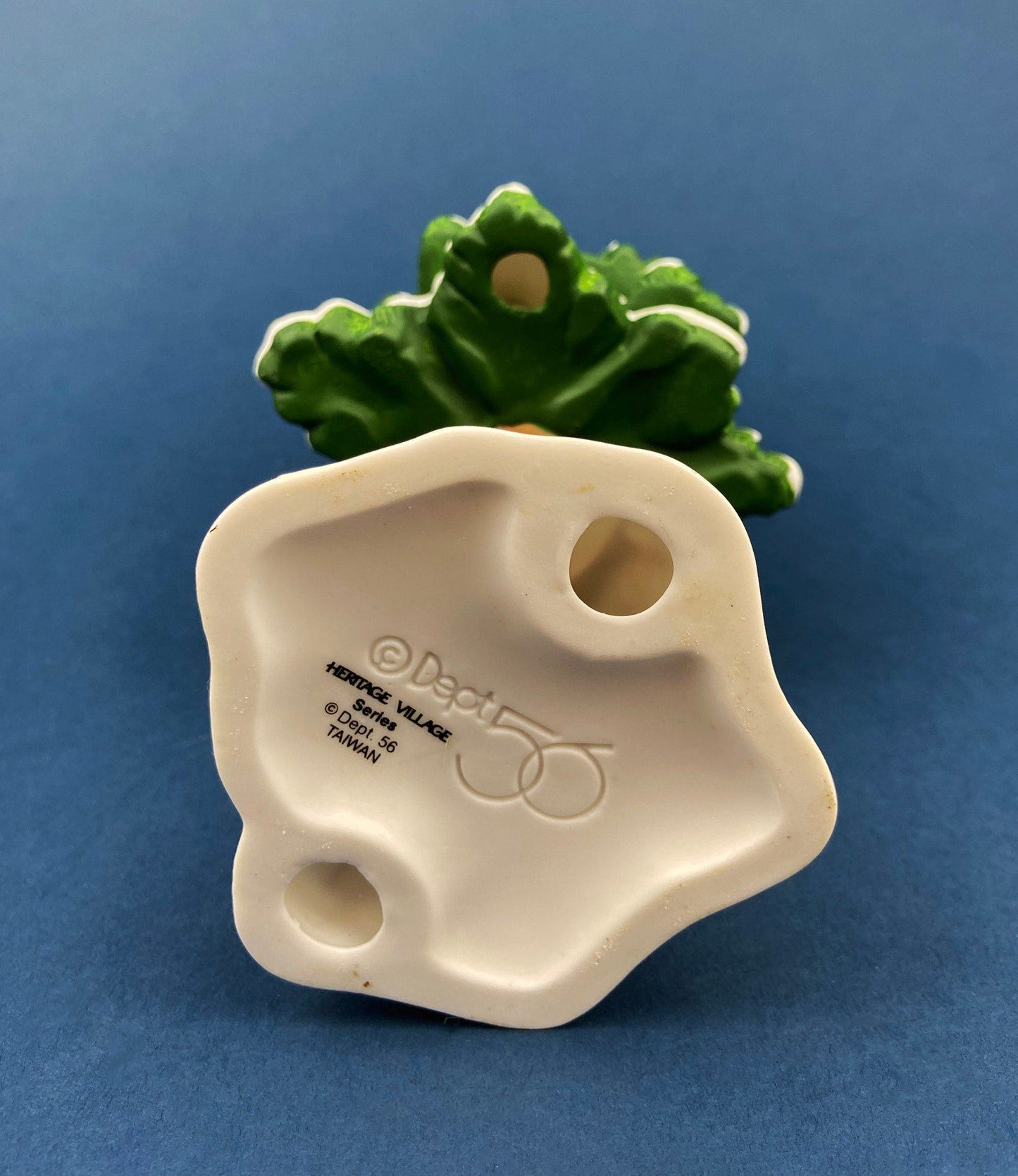 Christmas Tree Covered with Snow. Porcelain Village Pine by Department 56. Tree for Christmas Village. Free Standing Winter Decor Accessory.