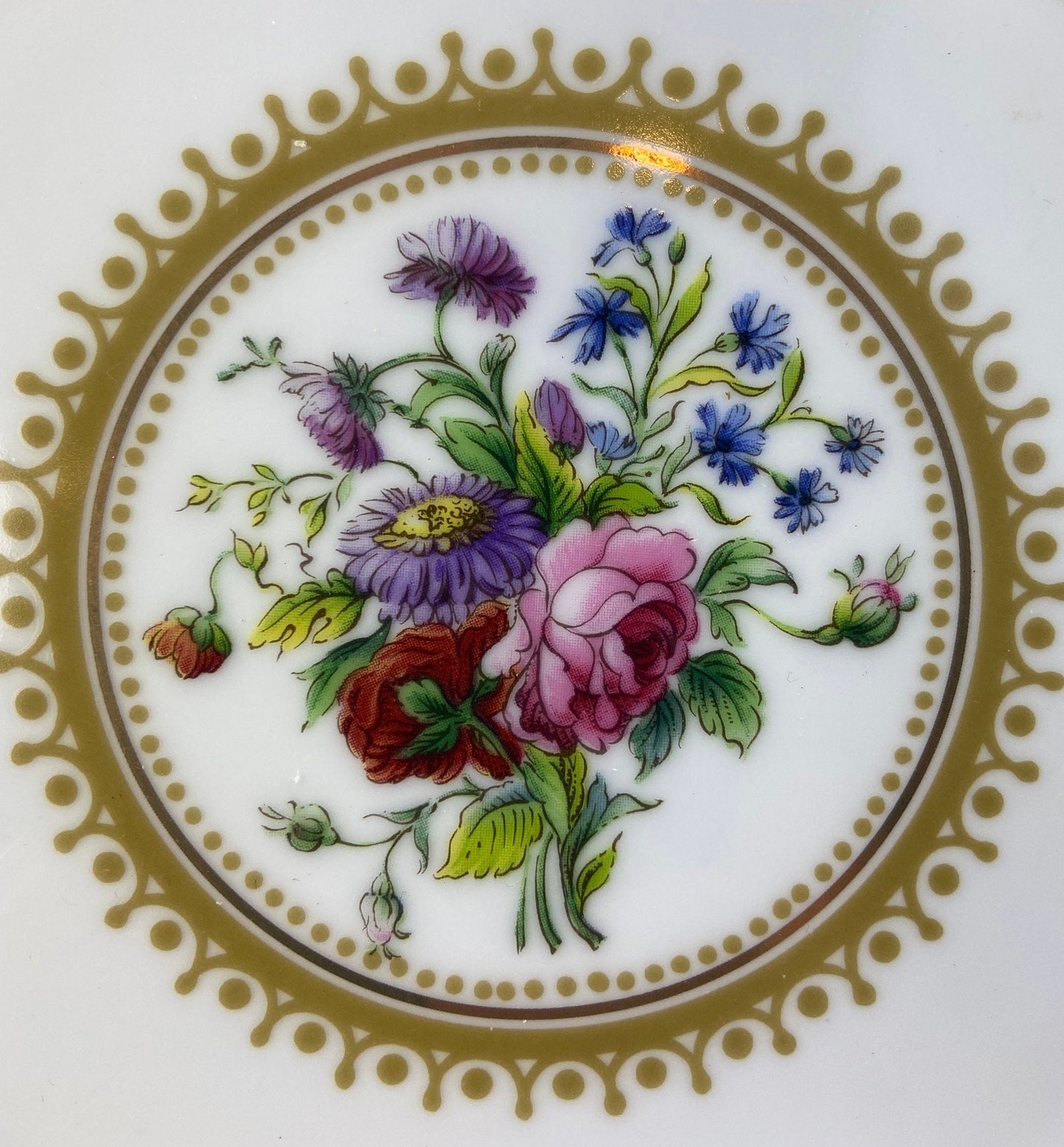 Hutschenreuther Limited Edition Wall Plate: Ursula Band Floral Art, 8"