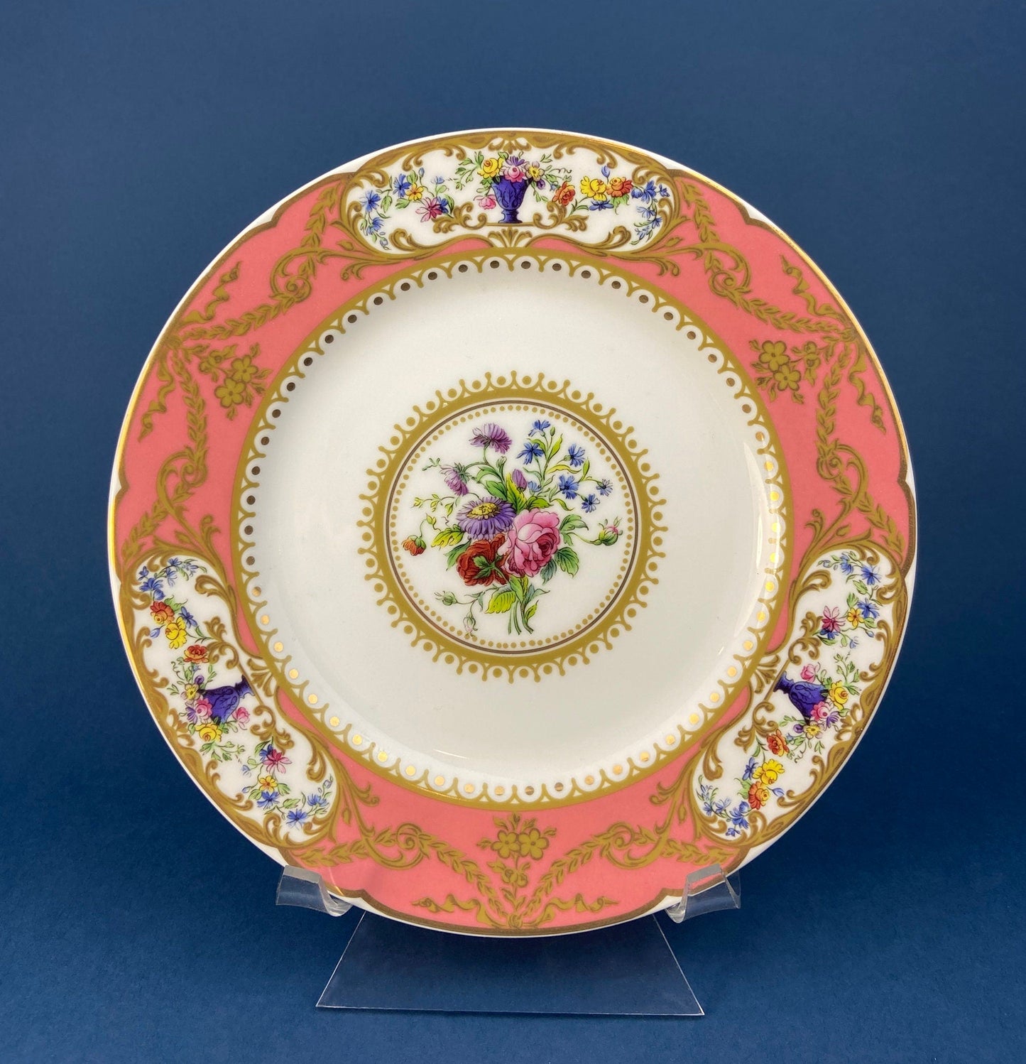 Hutschenreuther Limited Edition Wall Plate: Ursula Band Floral Art, 8"