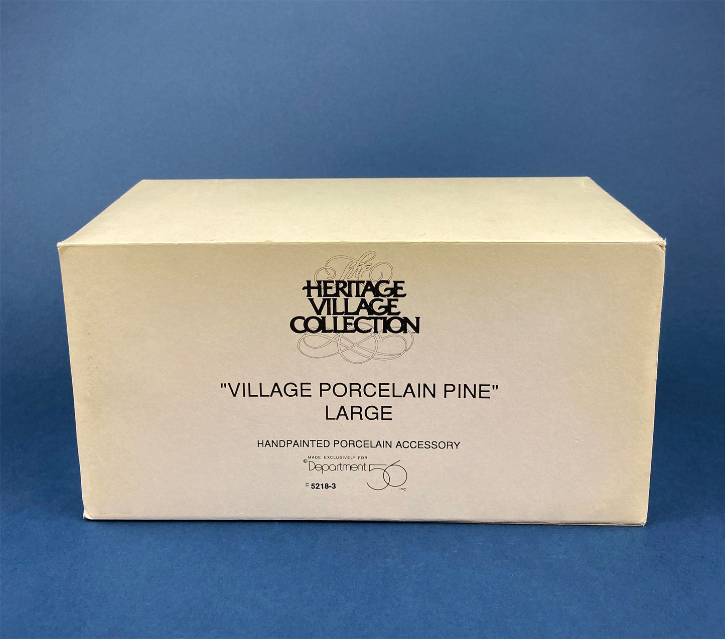 Christmas Tree Covered with Snow. Porcelain Village Pine by Department 56. Tree for Christmas Village. Free Standing Winter Decor Accessory.